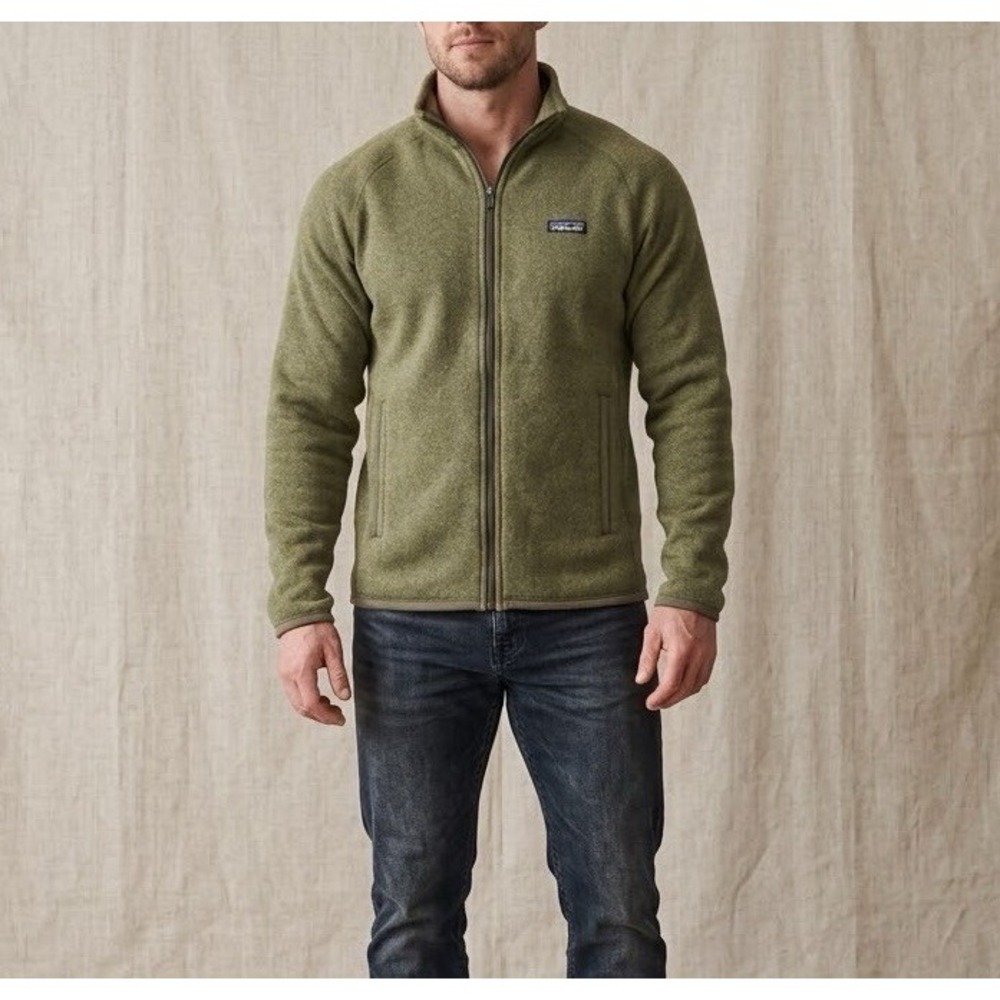 Patagonia Better Sweater Mens Medium Green Full Zip Fleece Hiking Outdoor Gorp